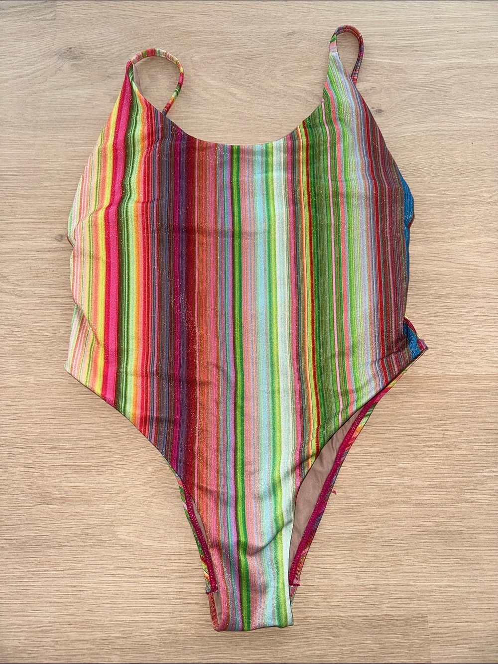 Pilyq Rainbow Stripe One-Piece Swimsuit - Women's Metallic Multicolor